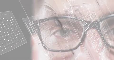 Futuristic Glasses Displaying Holographic Currency Data