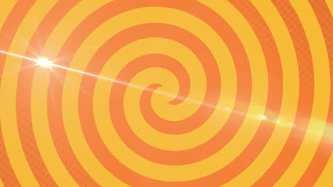Dynamic Light Spiral on Orange and Yellow Background