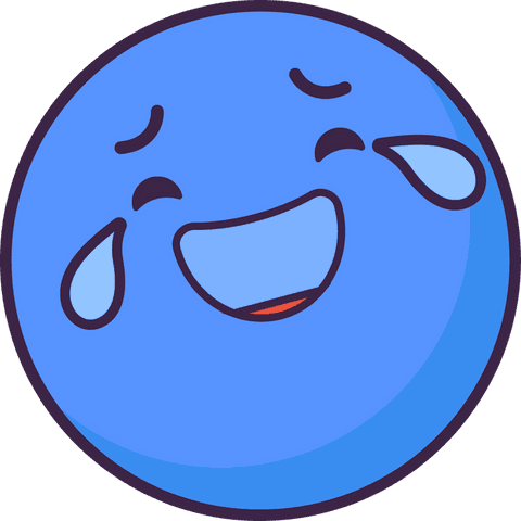 transparent background: laughing blue emoji face with tears - Download Free Stock Videos Pikwizard.com
