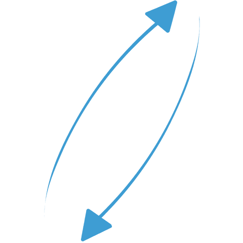 blue curved arrows symbol on transparent background - Download Free Stock Videos Pikwizard.com
