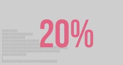 Infographic highlighting 20 percent in data chart