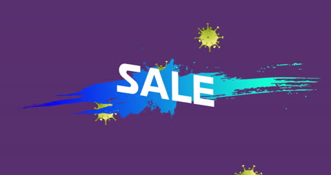 Dynamic Sale Illustration with Viral Elements and Digital Flair