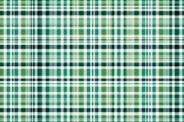 This seamless green plaid tartan pattern features a classic design with intersecting lines. Ideal for various uses in fashion, textiles, upholstery, and graphic design. The traditional Scottish checkered pattern brings a vintage and stylish look to any project. Perfect for backgrounds, wrapping paper, clothing, and home decor.