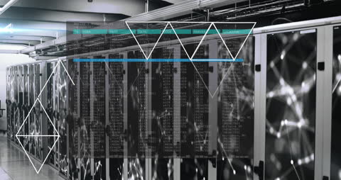 Digital Data Flow Interface in Modern Server Room