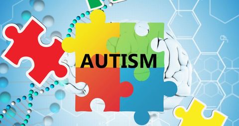 Autism Awareness Concept Puzzle and DNA Background - Download Free Stock Images Pikwizard.com