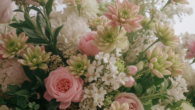 Elegant Floral Bouquet with Roses and Chrysanthemums