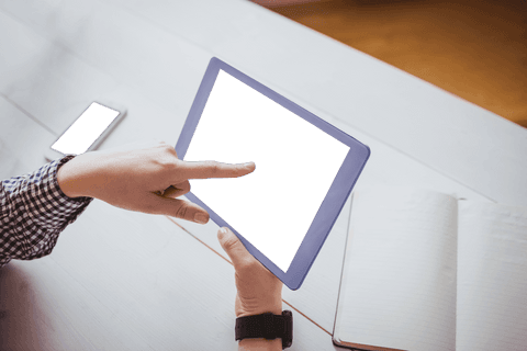 Transparent Tablet Being Used by Businesswoman in Office - Download Free Stock Videos Pikwizard.com
