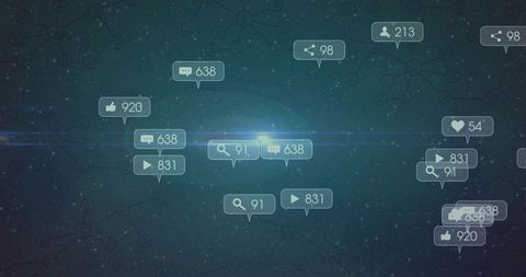 Futuristic Digital Engagement Analytics Interface Concept