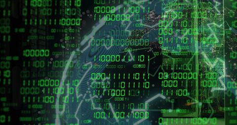 Green Binary Code against Global Network Background - Download Free Stock Images Pikwizard.com