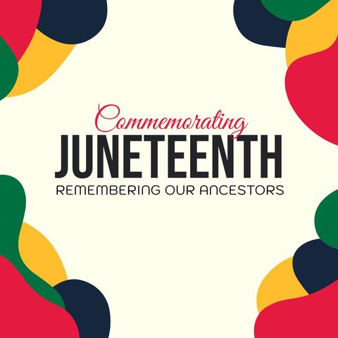 colorful juneteenth commemoration design with abstract doodles - Download Free Stock Templates Pikwizard.com