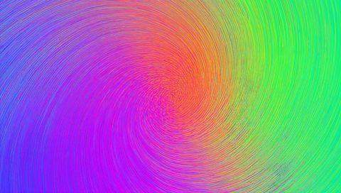 Dynamic swirling spiral of vibrant gradient hues