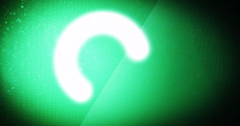 Glowing loading circle digital interface with technology background