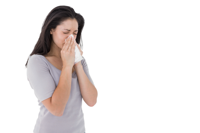 Transparent Sick Woman Blowing Nose Indoor Allergy Cold Virus - Download Free Stock Videos Pikwizard.com