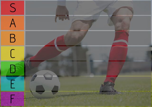 Tier List Template with Soccer Player Background - Download Free Stock Templates Pikwizard.com