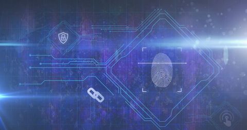 Digital Biometric Fingerprint Analysis with Futuristic Technology - Download Free Stock Images Pikwizard.com