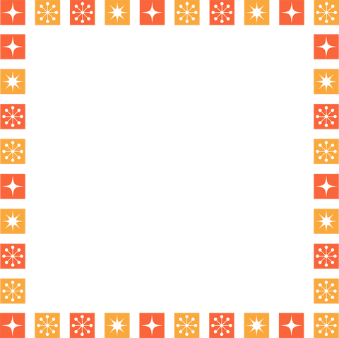 minimalistic decorative border with flat orange icon tiles - Download Free Stock Videos Pikwizard.com