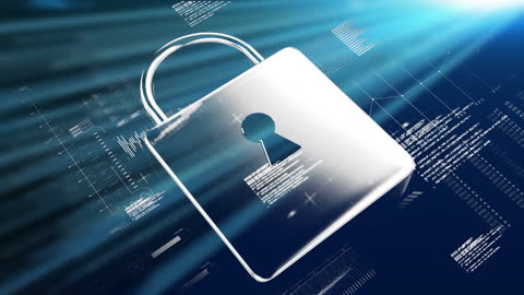 Digital Security and Data Protection Concept with Modern Padlock