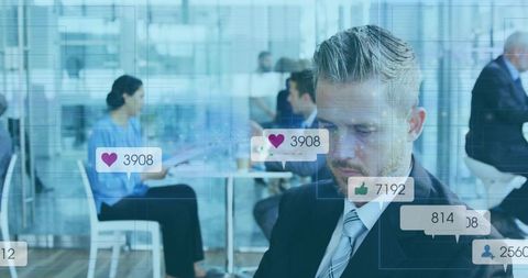 Business Professional Analyzing Digital Engagement