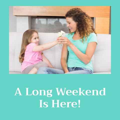 Joyful Mother and Daughter Celebrating with Flowers at Home