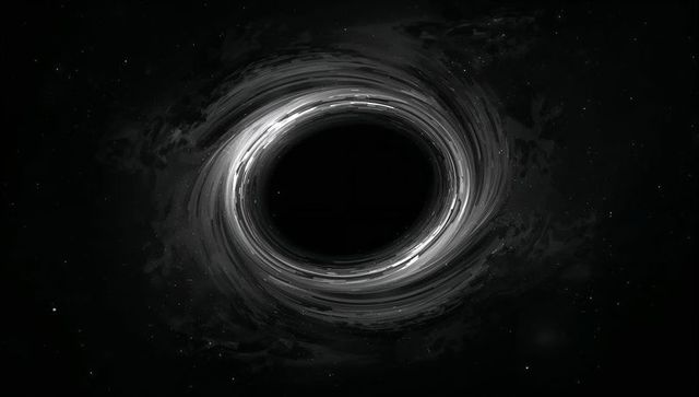 Digital deep space black hole with accretion disk