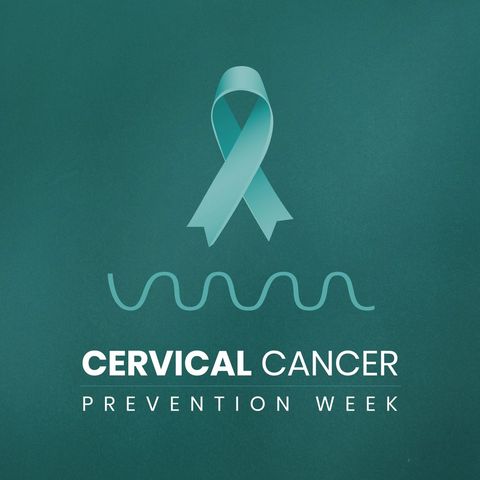 cervical cancer prevention week awareness graphics - Download Free Stock Templates Pikwizard.com