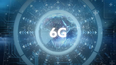 Futuristic 6G Concept with Global Network Connections