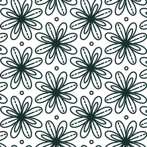 Seamless Transparent Black Flowers Floral Pattern - Download Free Stock Videos Pikwizard.com