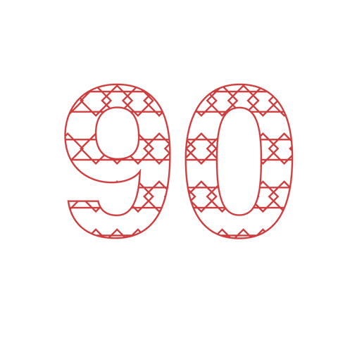 Decorative Red Number 90 on Transparent Background for Celebrations - Download Free Stock Videos Pikwizard.com