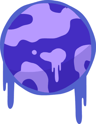 Vibrant paint drip melting camouflage pattern on transparent background