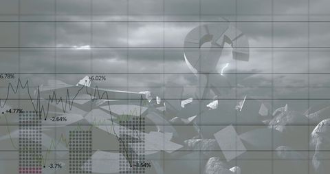 Digital rendering of eroding us dollar amid financial data analysis