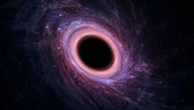 Swirling cosmic black hole with glittering accretion disk