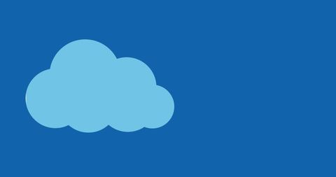 Blue Cloud Icon on Minimalist Background - Download Free Stock Images Pikwizard.com