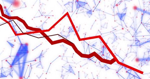 Line Graph Illustrating Abstract Network Connection Decline