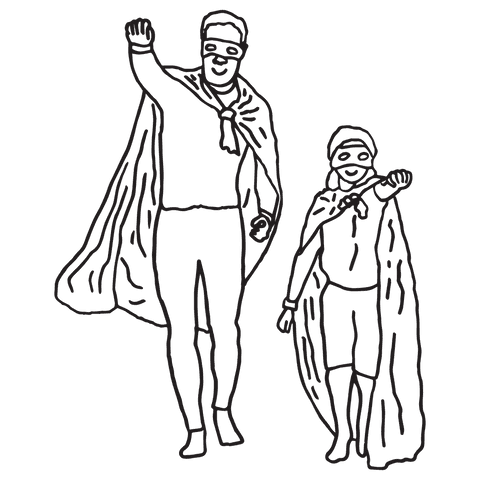 Transparent Illustration of Father and Son in Capes Celebrating - Download Free Stock Videos Pikwizard.com