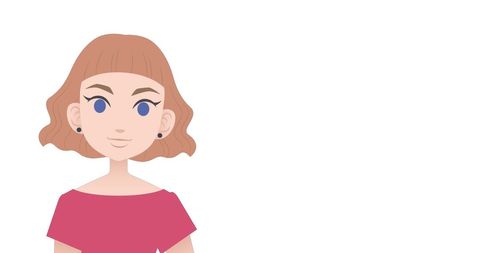 Pictogram of Woman in Pink Dress with Copy Space