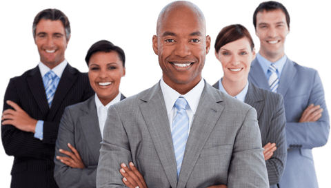 Transparent Group of Smiling Businesspeople with Arms Crossed - Download Free Stock Videos Pikwizard.com