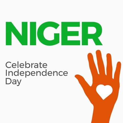 Niger Independence Day Celebration with Heart Symbol - Download Free Stock Templates Pikwizard.com