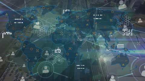 Global Networking and Technology with Abstract Digital Overlay