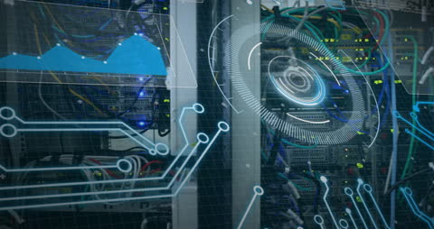 Futuristic Technology Interface with Network Connections