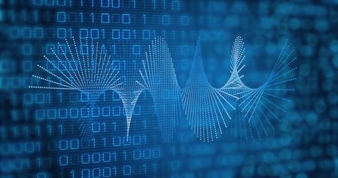 Futuristic Spiral Pattern Over Binary Code - Download Free Stock Images Pikwizard.com