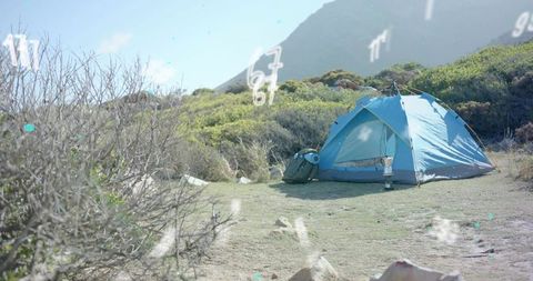 Scenic Mountain Tent Camping in Rugged Wilderness Area