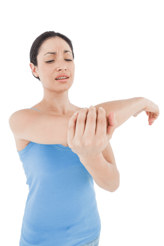 transparent woman experiencing elbow pain - Download Free Stock Videos Pikwizard.com