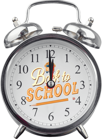 transparent retro alarm clock with back to school theme - Download Free Stock Videos Pikwizard.com