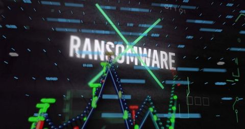 Ransomware Cyber Attack Detected on Digital Security Dashboard