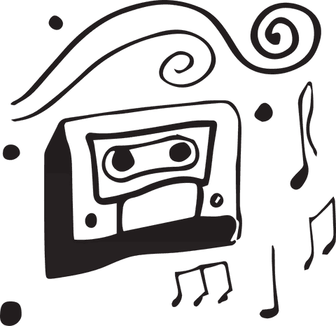 musical notes and tape recorder on transparent background - Download Free Stock Videos Pikwizard.com