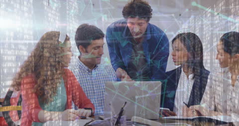 Diverse Team Collaborating on Digital Innovation Project