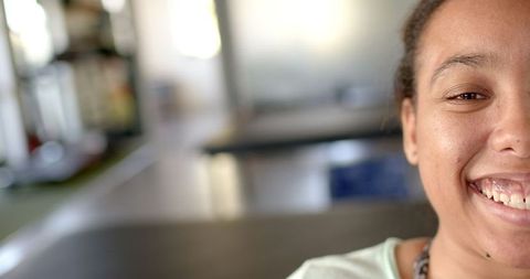 Woman in Rehabilitation Center Celebrating Physical Therapy Progress