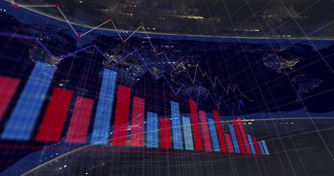 Global Data Analysis Over World Map with Digital Interface - Download Free Stock Images Pikwizard.com