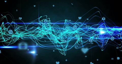 Digital Connectivity with Medical Icons on Dark Background - Download Free Stock Images Pikwizard.com