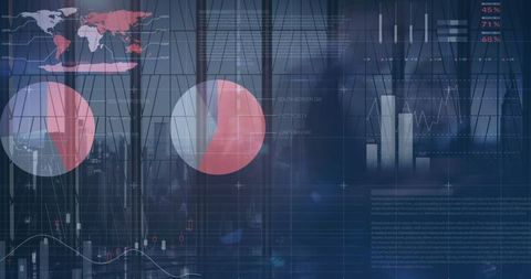 Financial Data Processing with Global Connections - Download Free Stock Images Pikwizard.com